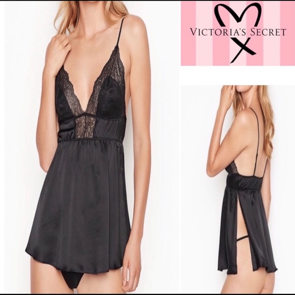 Victoria's Secret Other - VICTORIA SECRET SATIN & LACE TRIM BABYDOLL.MEDIUM